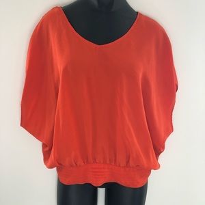 Women’s Bebe Flowy Open Back Blouse